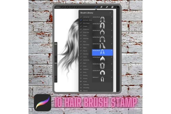 Elevate Art with Hair Brush Stamp -10