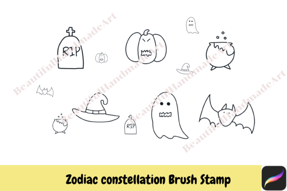 Elevate Halloween Designs with Procreate Stamps