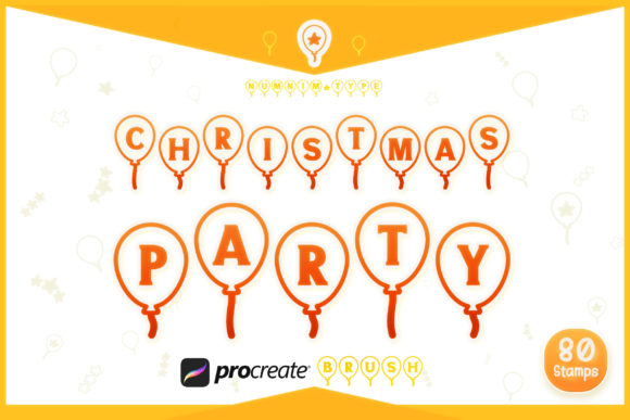 Elevate Your Holiday Designs with the Procreate Brush Christmas Party Alphabet