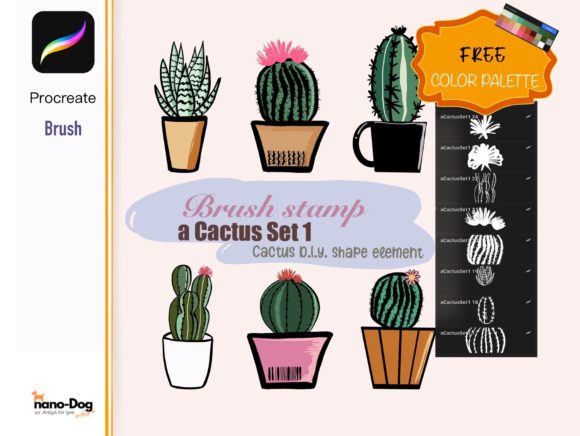 Enhancing Digital Design Workflows with Cactus Shape Procreate Brush Stamps