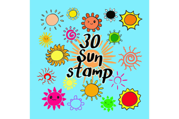 Integrating Procreate Brush Stamp 30 Sun Doodle into Your Digital Illustration Workflow