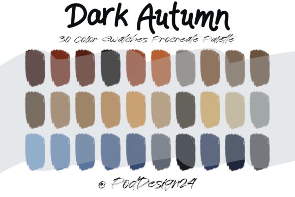 Mastering Mood and Atmosphere with the Procreate Color Palette Dark Autumn