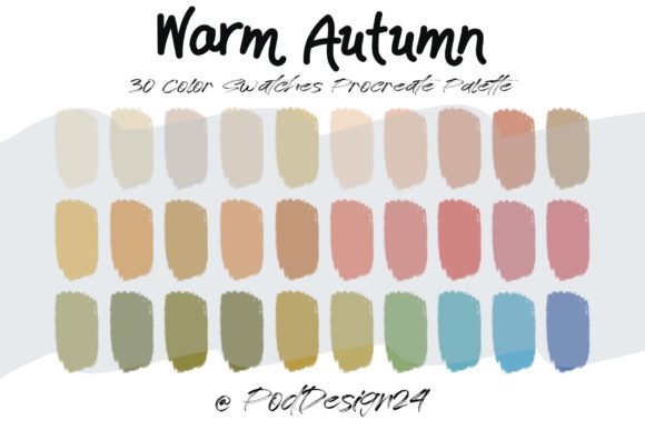Mastering the Warm Autumn Aesthetic: A Guide to the Procreate Color Palette