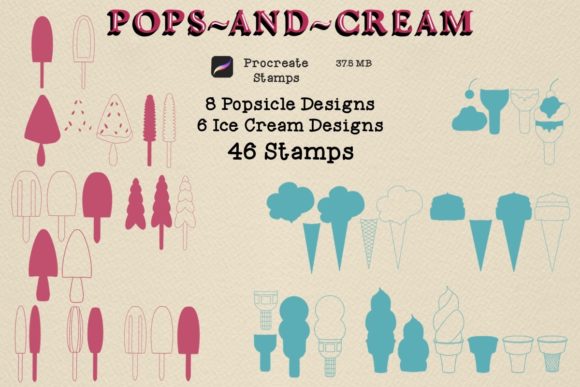 Pops-n-Cream Procreate Stamps Guide