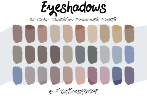 Procreate Color Palette Eyeshadows Guide