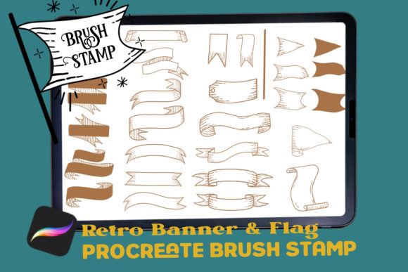 Revitalizing Digital Design: The Strategic Value of Retro Banner and Flag Procreate Brushes