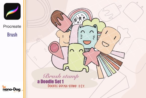 Unlocking Creativity with Procreate Cute Doodle Brush Stamps 1