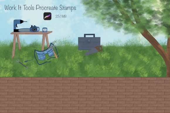 Work It Tools Procreate Stamps for Faster Art